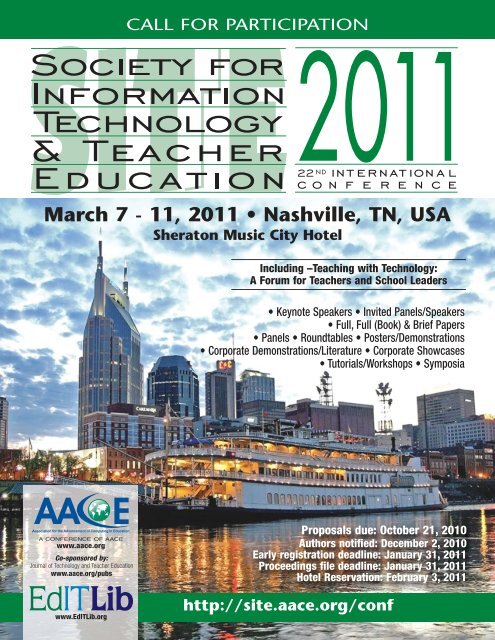 March 7 - 11, 2011 • Nashville, TN, USA - Society for Information ...