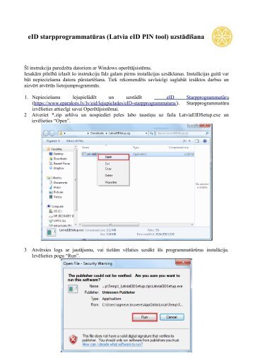 Instrukcija eID starpprogrammatÅ«ras uzstÄdÄ«Å¡anai ... - eParaksts