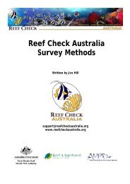 Reef Check Australia Survey Methods
