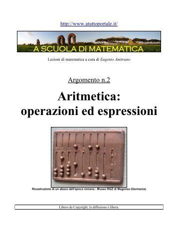 Operazioni ed espressioni aritmetiche - Lezione n.2 - atuttoportale