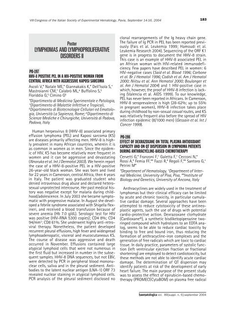 Haematologica 2004;89: supplement no. 6 - Supplements ...