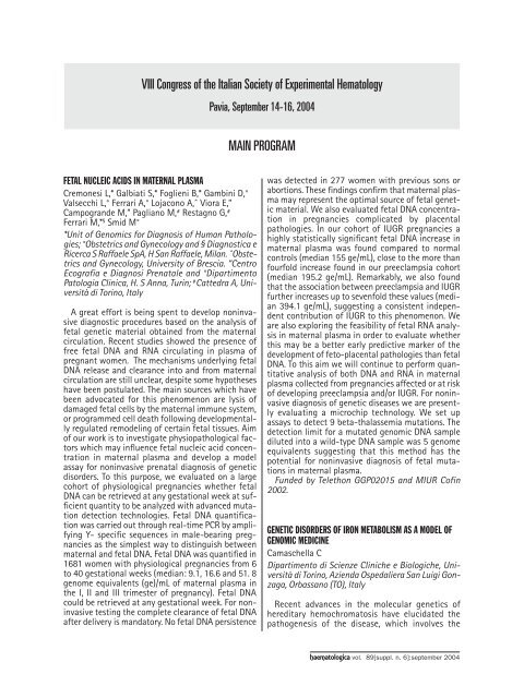 Haematologica 2004;89: supplement no. 6 - Supplements ...