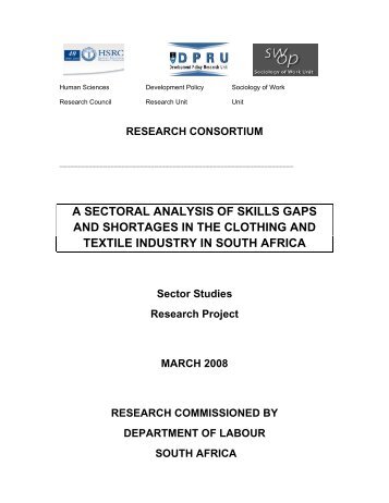 A Sectoral Analysis of Skills Gaps and Shortages in the Clothing and ...