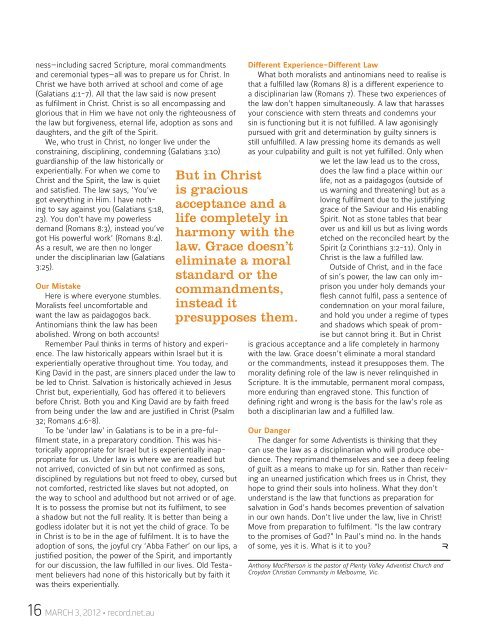 ADRA RESPONDS TO FLOOD cRISES page 9 - RECORD.net.au