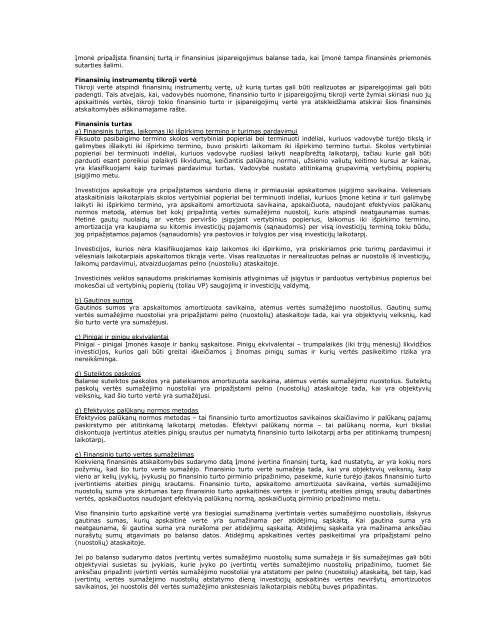 AIŠKINAMASIS RAŠTAS BENDRA INFORMACIJA ... - I-Manager