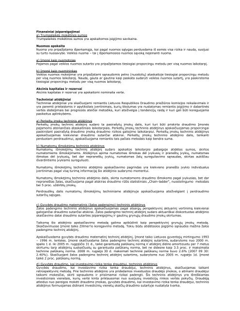 AIŠKINAMASIS RAŠTAS BENDRA INFORMACIJA ... - I-Manager