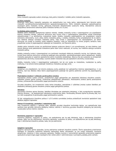 AIŠKINAMASIS RAŠTAS BENDRA INFORMACIJA ... - I-Manager