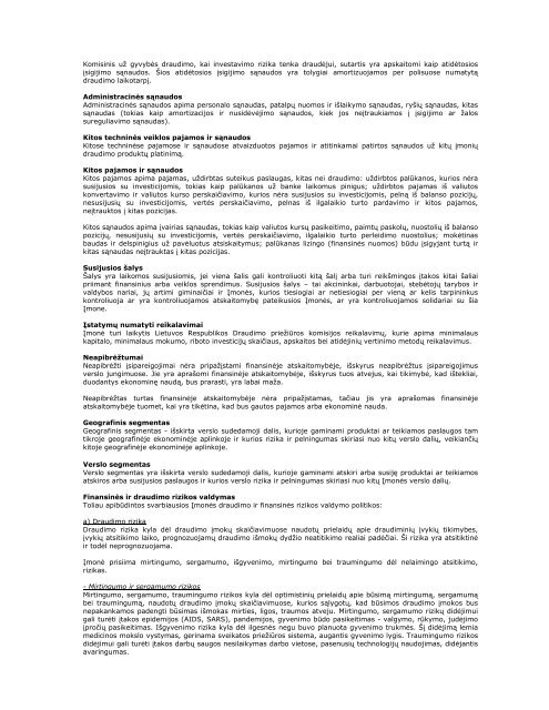 AIŠKINAMASIS RAŠTAS BENDRA INFORMACIJA ... - I-Manager