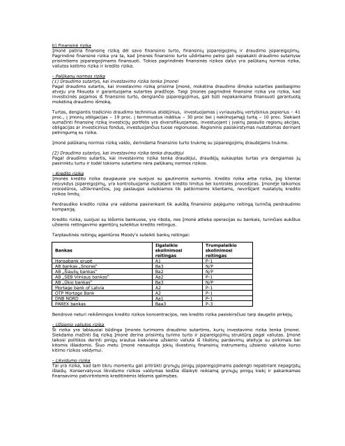 AIŠKINAMASIS RAŠTAS BENDRA INFORMACIJA ... - I-Manager