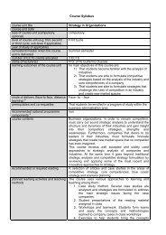 Course Syllabus course unit title Strategy in ... - FH Kufstein Tirol