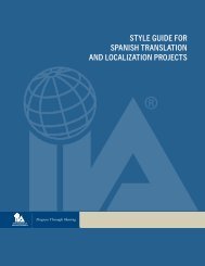 style guide for spanish translation and localization projects