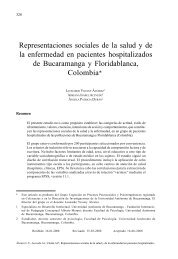 Representaciones sociales de la salud y de la enfermedad en ...