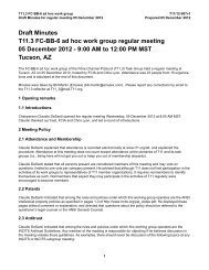 Draft Minutes T11.3 FC-BB-6 ad hoc work group regular meeting 05 ...