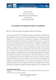 Talbot, L. Les pratiques d'enseignement efficaces et Ã©quitables