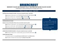 Add/Drop Policy - Briercrest College and Seminary