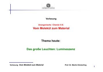 Das große Leuchten: Lumineszenz