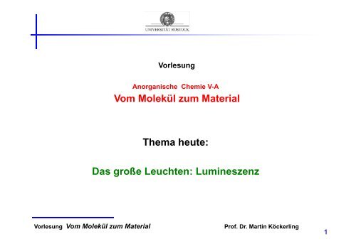 Das große Leuchten: Lumineszenz