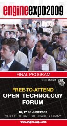 FREE TO ATTEND - open technoLogY FoRUm - Engine Expo