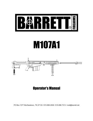 Barrett M107A1 Manual