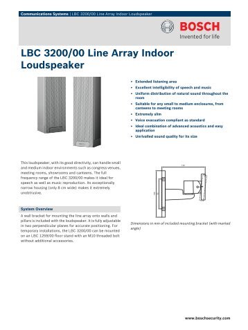 LBC 3200/00 Line Array Indoor Loudspeaker - Buythis