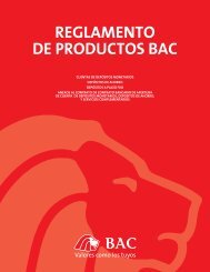 REGLAMENTO DE PRODUCTOS BAC - Credomatic