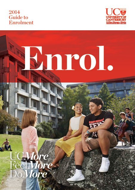 2013 Guide to Enrolment - University of Canterbury