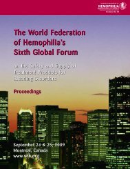 WFH Global Forum 2009 proceedings - Home - World Federation of ...