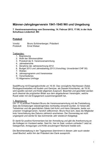 Protokoll Vereinsversammlung MJGV 1941-1945 ... - mjg41-45wil.ch