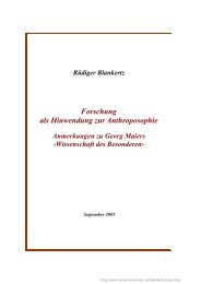 Forschung als Hinwendung zur Anthroposophie [Ãber Georg Maier]