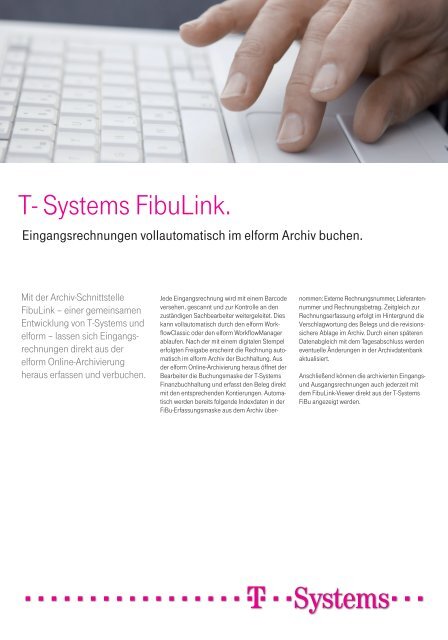 Produktflyer FIBU Link - T - Systems International Gmbh