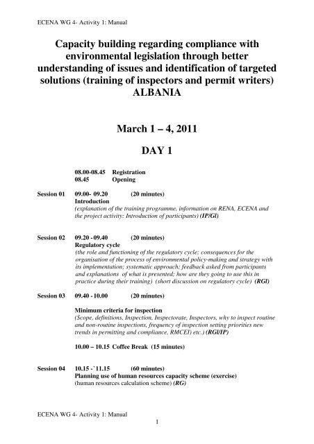 Training Report Albania March 2011.pdf - Renanetwork.org