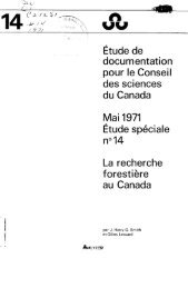 Étude spéciale n. 14 La recherche forestière au Canada - ArtSites