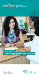 Semesterprogramm der Ã¢Â€ÂžBrÃƒÂ¼ckeÃ¢Â€Âœ