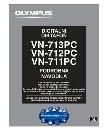 PODROBNA NAVODILA DIGITALNI DIKTAFON - Olympus