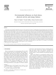 Environmental influences on food choice, physical activity and ...