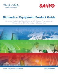 SANYO Product Guide - Biomedical