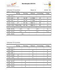 Stundenplan 2013/14 - Schule Volketswil