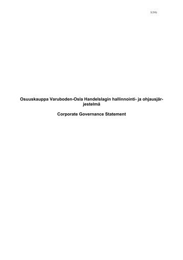 Osuuskauppa Varuboden-Osla Handelslagin hallinnointi ... - S-kanava