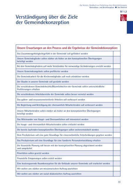 gut beraten â¦ Handbuch zur Erstellung von Gemeindekonzeptionen