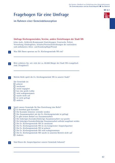 gut beraten â¦ Handbuch zur Erstellung von Gemeindekonzeptionen