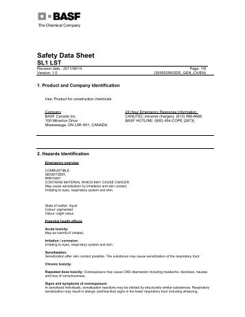 Safety Data Sheet - Target Building Materials