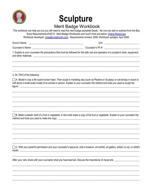 Wood Carving Merit Badge Worksheet | Wood carving hd images