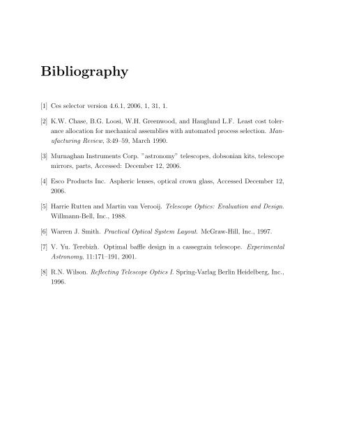 Design Optimization Model for a Schmidt-Cassegrain Telescope ME ...