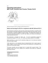 METTLER TOLEDO Karl Fischer Titrator DL35 - RM-Business ...