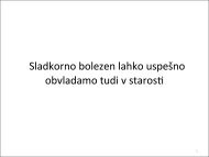 Sladkorno bolezen lahko uspešno obvladamo tudi v starosti