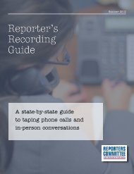 Reporter's Recording Guide Reporter's Recording Guide - Reporters