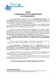 Guide Â« Organisation d'une manifestation Ã©co ... - Ville de Nancy
