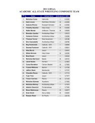 2011 lhsaa academic all-state wrestling composite team