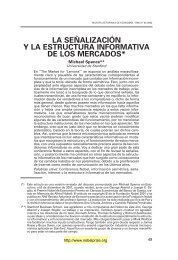 la seÃ±alizaciÃ³n y la estructura informativa de los mercados - Revista ...