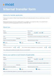 Internal transfer form - Moat